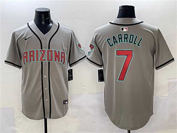 Men's Arizona Diamondbacks #7 Corbin Carroll Gray Limited Stitched Jersey,We sell and wholesale Men's Arizona Diamondbacks #7 Corbin Carroll Gray Limited Stitched Jersey on line form chian!